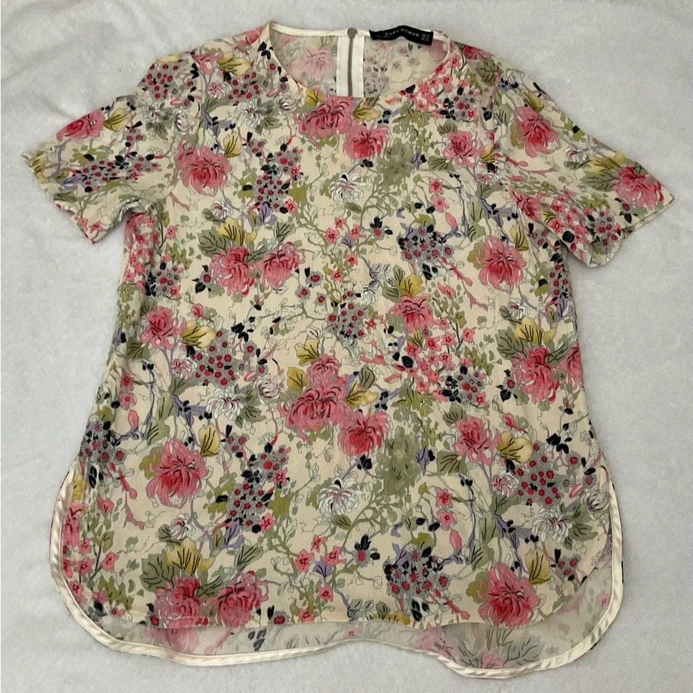 Zara floral blouse woman’s - Picture 2 of 11